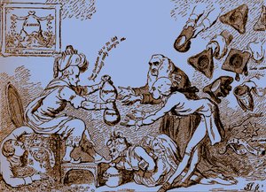 Rijkdom van Indiase Nabobs - karikatuur door Gillray